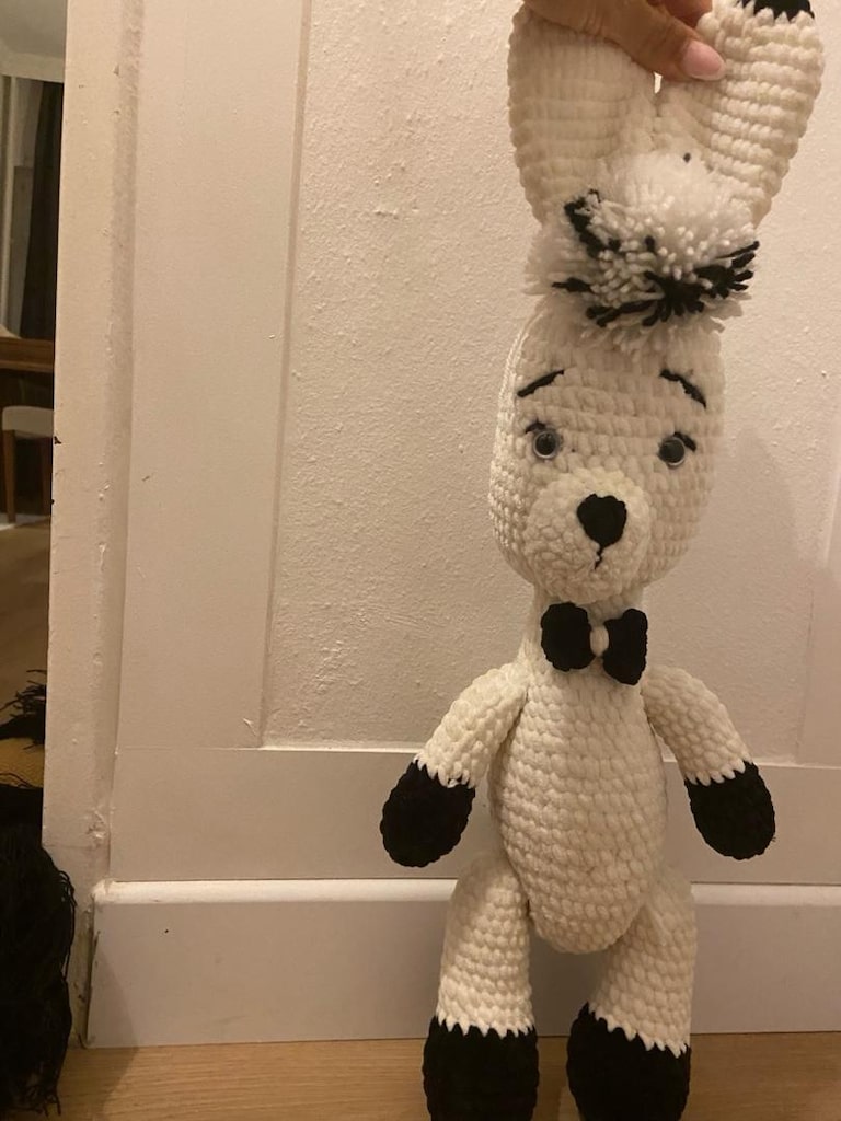 peluş örme tavşan - 3