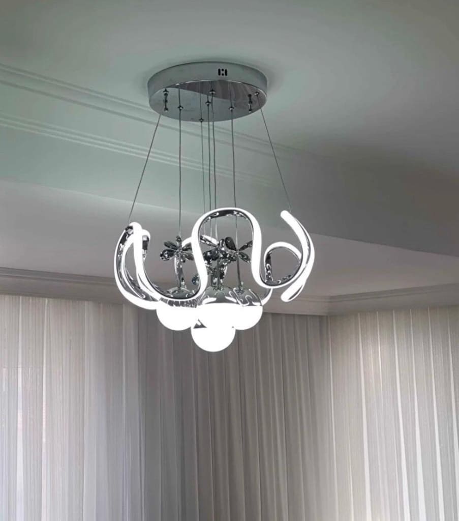 SON FİYAT ETLİK TESLİM SIFIR ÜRÜN 3 RENK MODERN KROM SALON LED AVİZE - 3