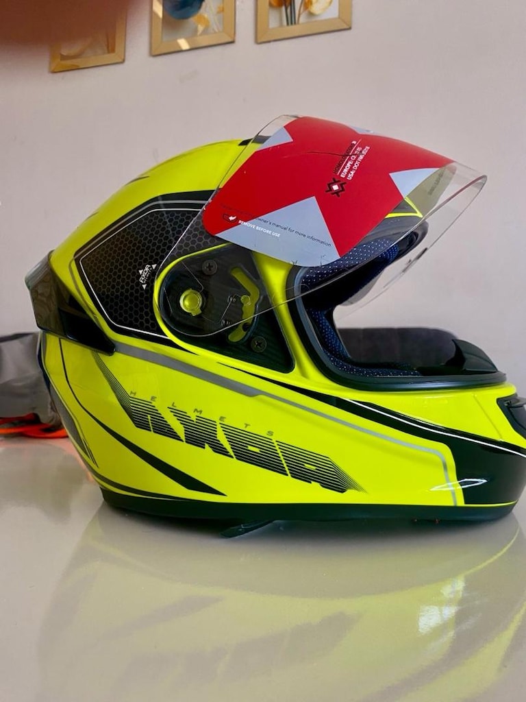 AXOR Rage Ecco Kapalı Kask Neon Sarı - Siyah L beden sıfır - 7