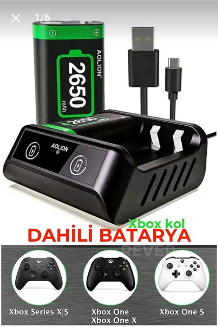 Microsoft Xbox S/X/one s joystick için 2650mAh şarj edilebilir batarya