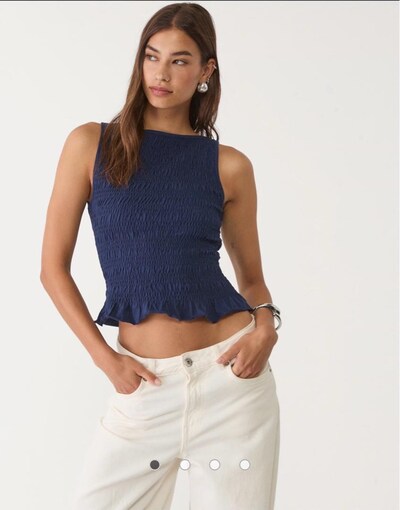 STRADİVARİUS BÜZGÜLÜ VOLANLI BODY TSHIRT