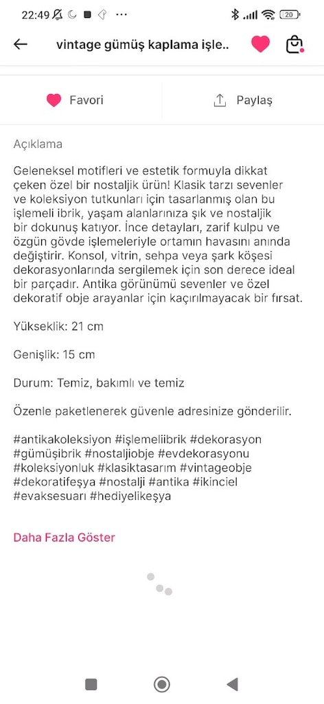 antika koleksiyonluk işlemeli ibrik - 3