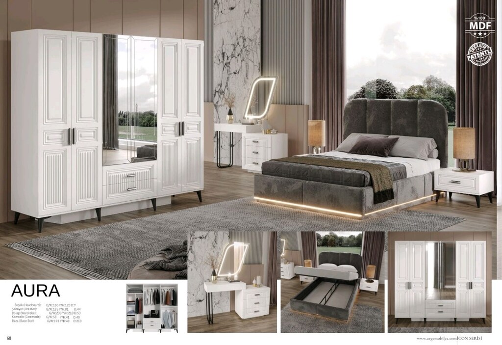 Yeni Sezon Yatak Odası Takımı SIFIR MDF KAPIDA ÖDEME - 11