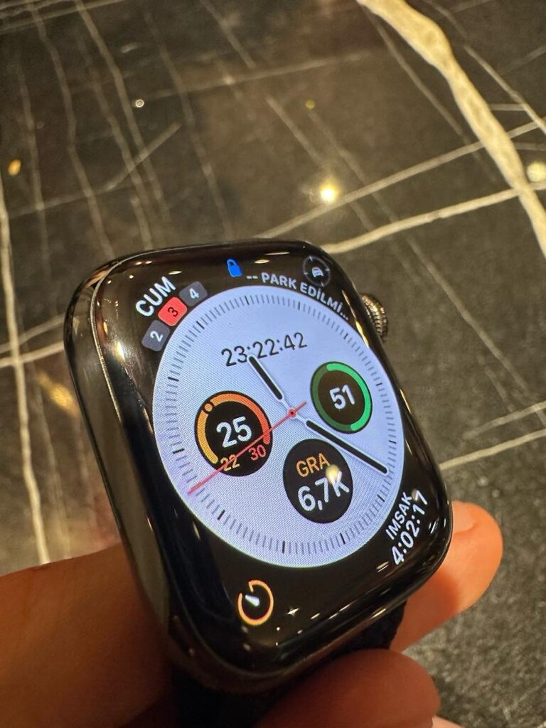 Apple Watch 7 41mm Stainless Steel Paslanmaz Çelik Kasa Temiz - 7
