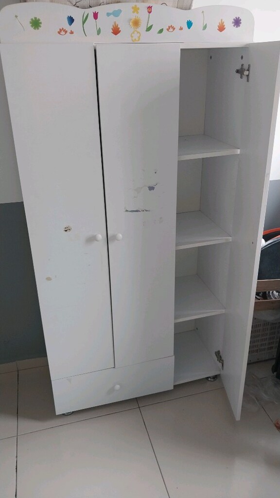 tamamı mdf çocuk bebek elbise dolabı - 2