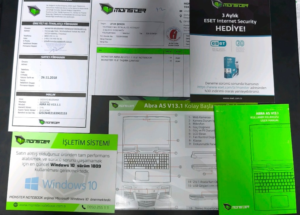 MONSTER / GTX1050 / 16 RAM +SSD / OYUN BİLGİSAYARI - 10