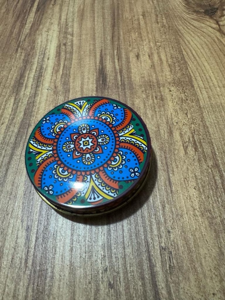 Etnik / Mandala Desenli Teneke Kutulu Doğal Katı Sabun - 6