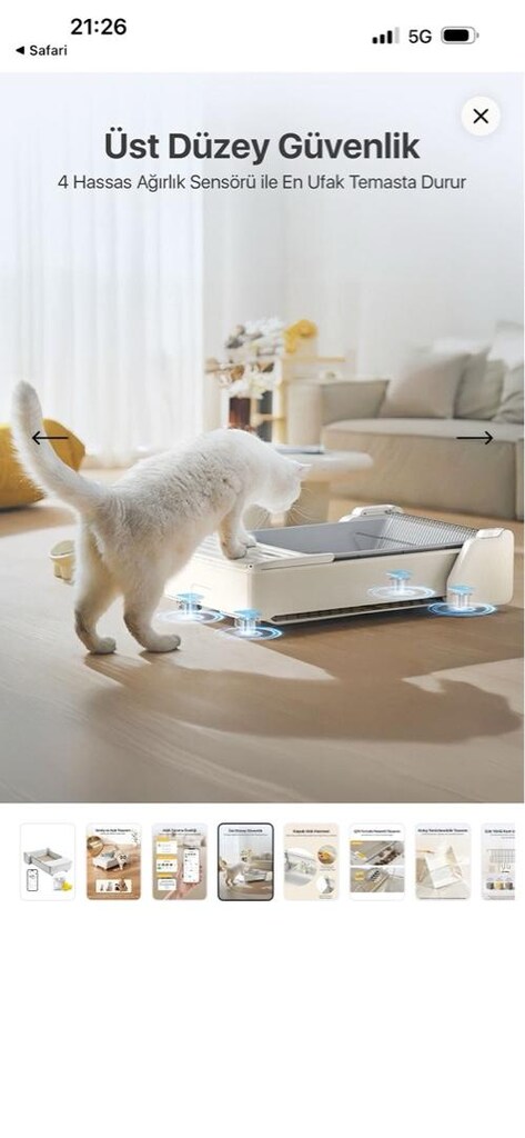otomatik kedi tuvaleti açık ubtech ucat c31 - 6