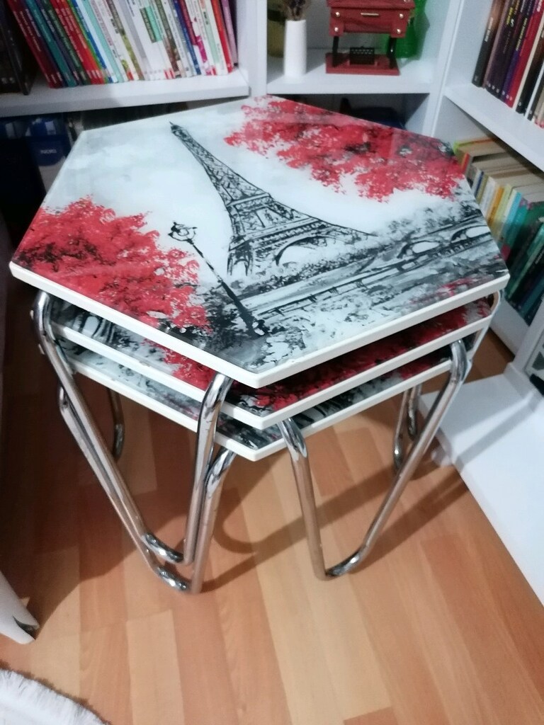 3 lü zigon Sehpa, şık tasarım sıfır ayarında - 3