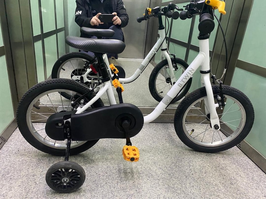 Btwin Discover 100 14 Jant Decathlon 3-7 Yaş Beyaz Çocuk Bisikleti - 2