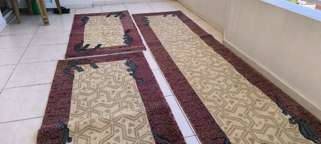 3'lu yatak odası halı takımı