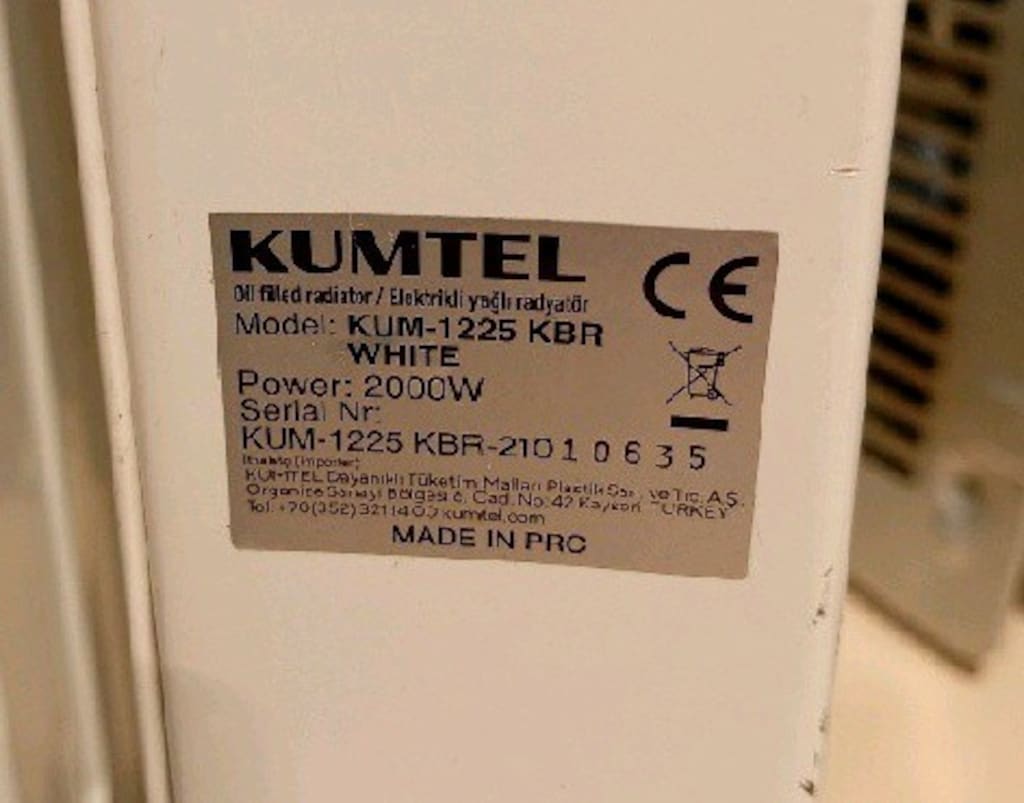 Kumtel Elektrikli Yağlı Radyatör Temiz sağlam - 3