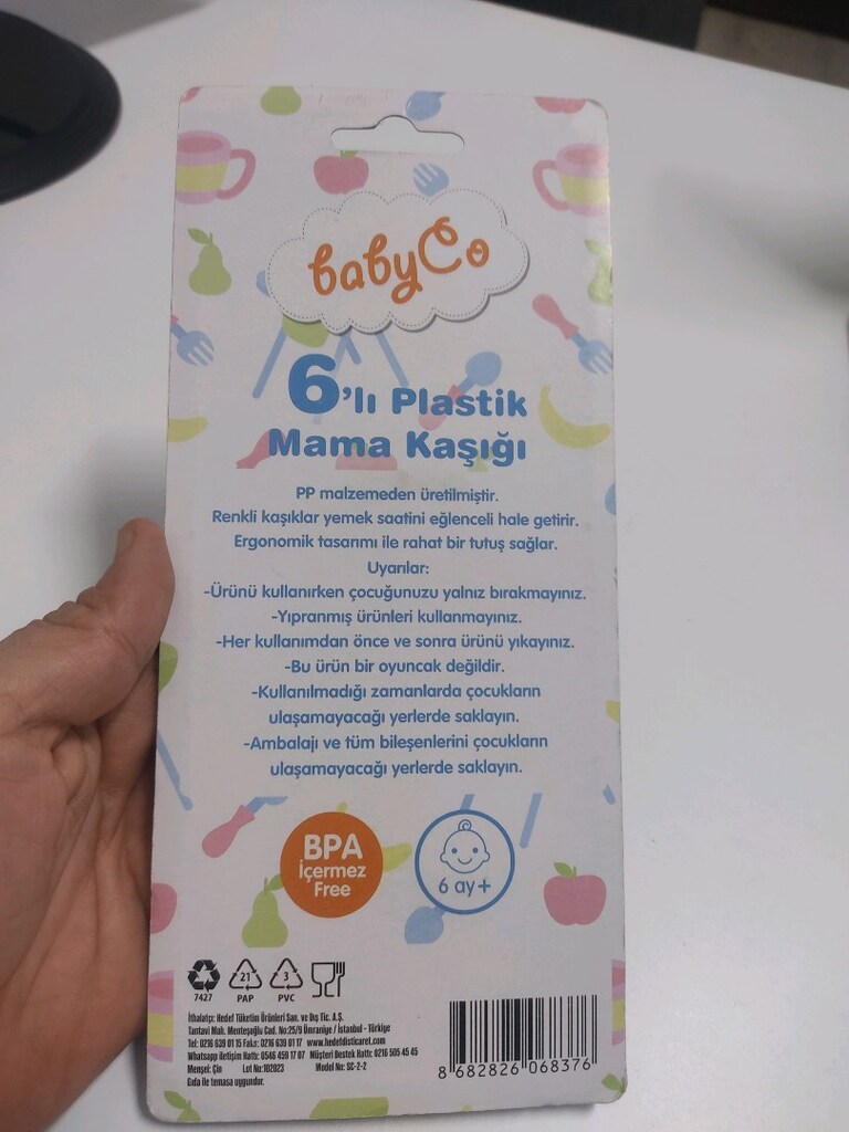 BabyCo 6'lı Plastik Mama Kaşığı +6Ay Orjinal - 2