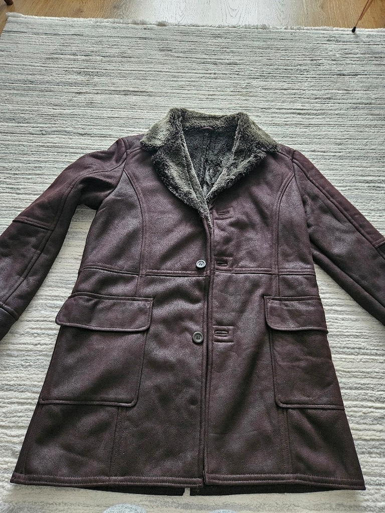 zara erkek kaban süet koyu kahverengi XL beden cok az kullanilmistir - 11