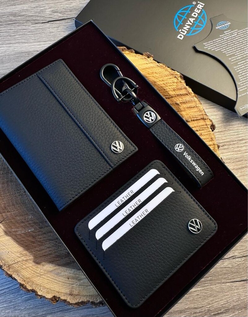 Volkswagen Deri Ruhsat Kabı Cüzdanı, Anahtarlık, Kredi Kartlık Üretim. - 8