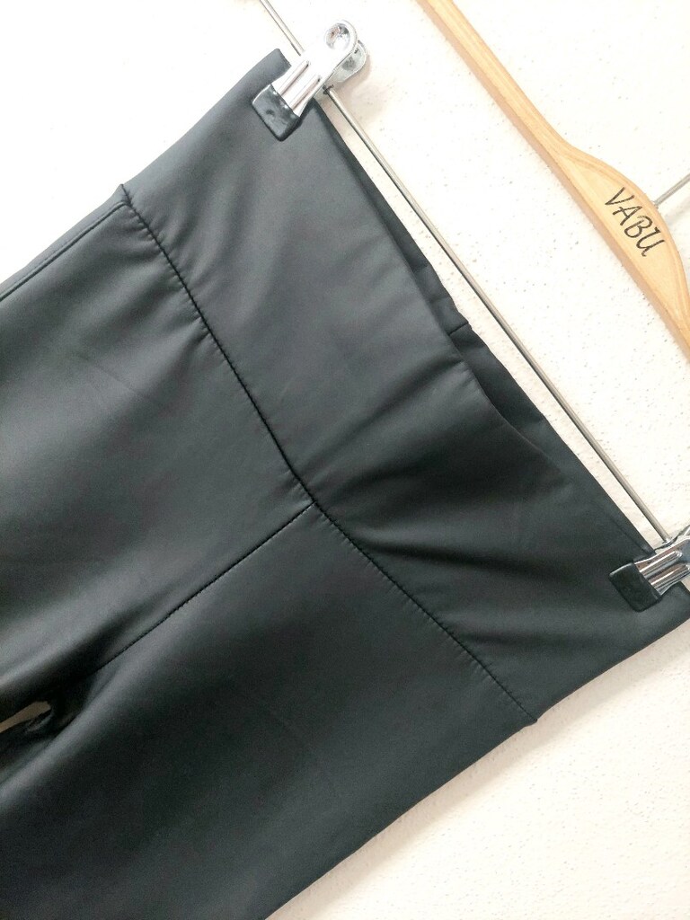 GNG Beli bantlı siyah deri model tayt - 5