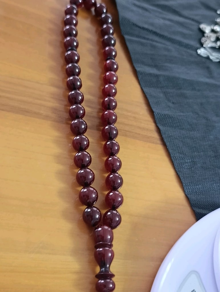 ateş kehribar 45gram gümüş püsküllü - 3
