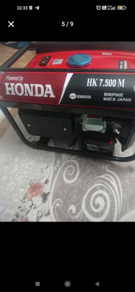 220 Volt Benzinli Jeneratör 3.5 (KVA) 5 Beygir Pazarlık Cüzi miktar - 8