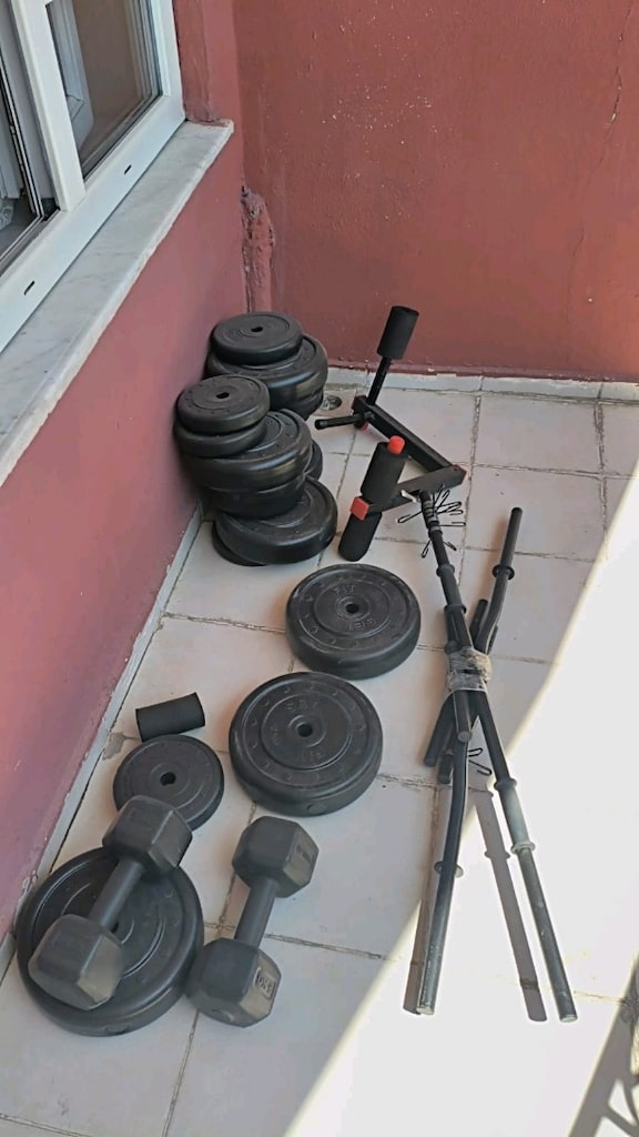 Bench ve 108 kilo ağırlık seti iki de ayrı dambıl - 2