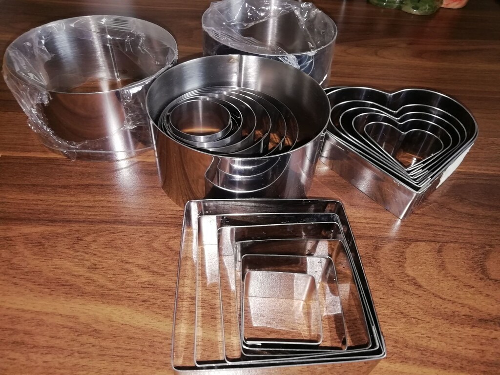 METAL PARFE KALIBI 3 ADET & METAL KURABİYE PASTA SETİ-SIFIR - 2