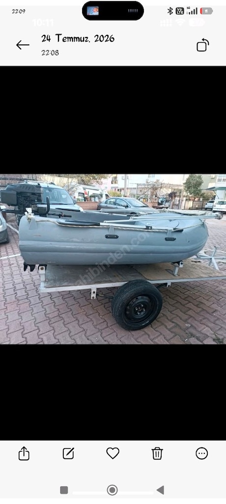 Temiz Kullanılmış Bot + Tomking RV170 Motor + Römork (Takım Halinde) - 13