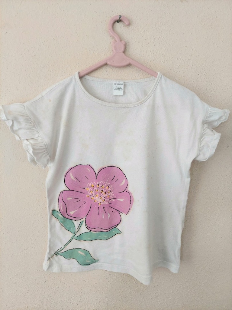LCW kız çocuk Pembe Çiçekli Tişört