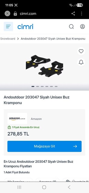 İSYAH UNİSEX BUZ KRAMPONU ÜRÜN SİFİR