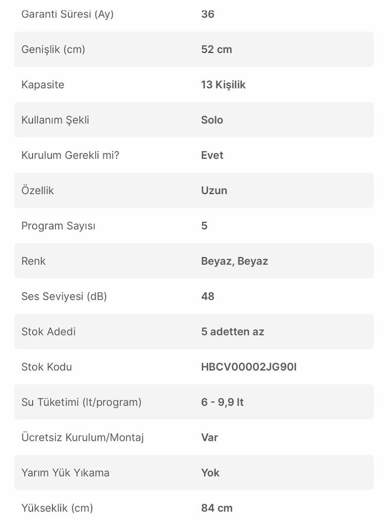 Sıfır Bulaşık Makinesi - 10