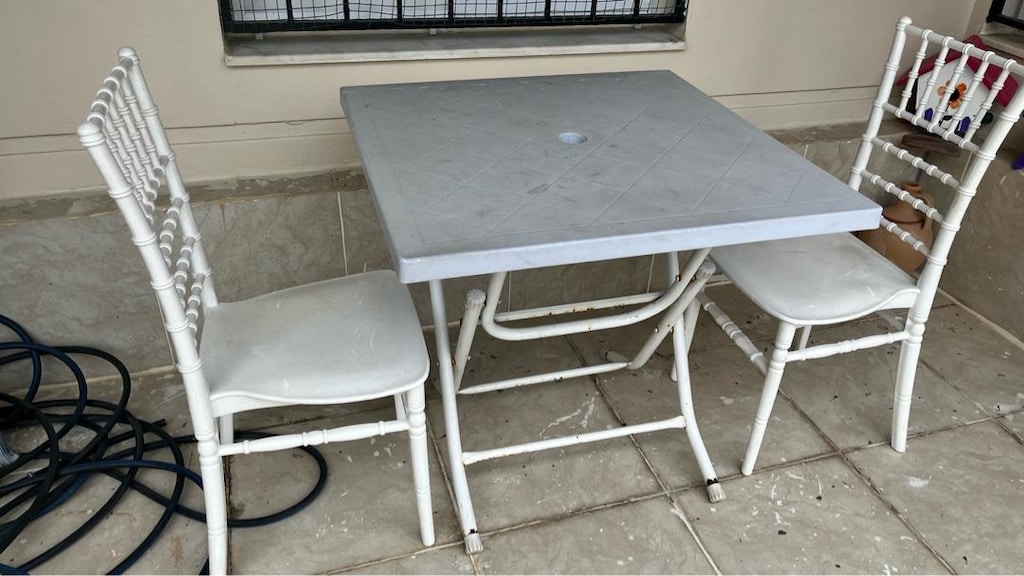 1 adet katlanır masa 2 sandalye - 3