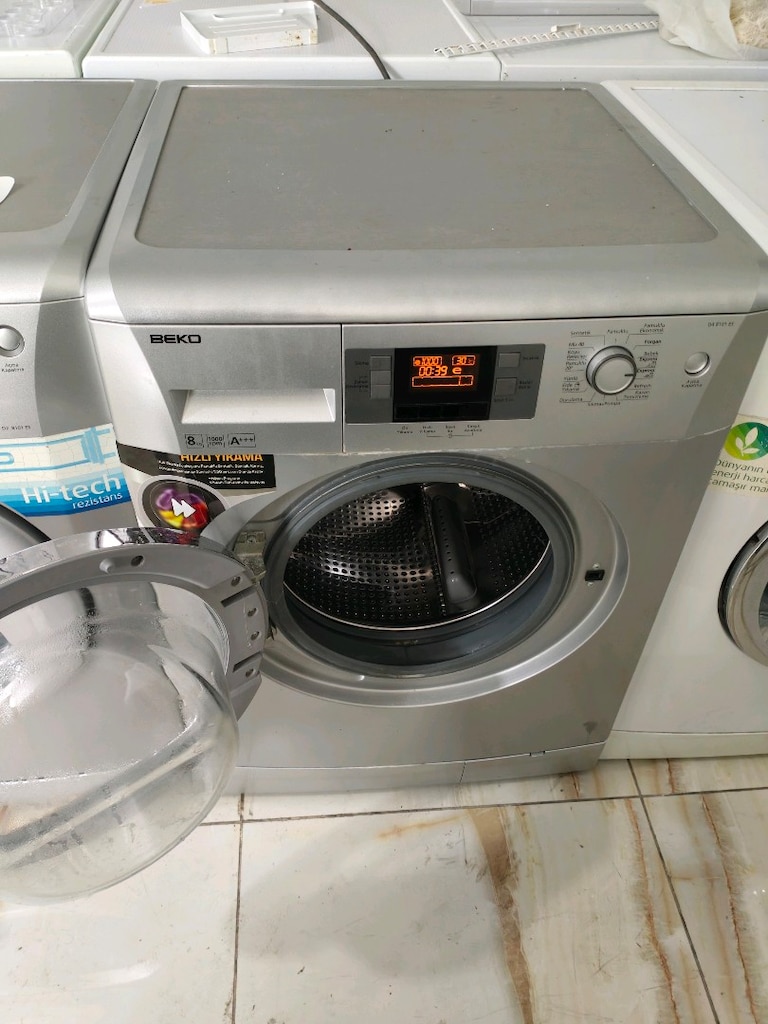 Beko gri 8 kg A+++ enerji 1000 devir çok temiz çamaşır makinesi - 2