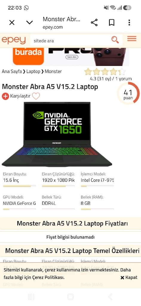 Monster Abra A5 Laptop - 6
