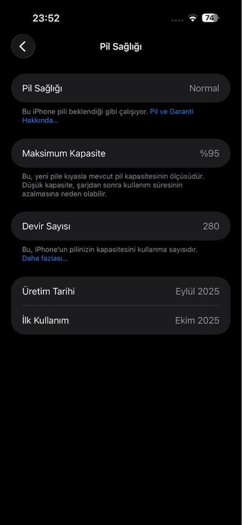 iPhone 17 Pro Max 256 GB – %95 Pil – Yurt Dışı - 7