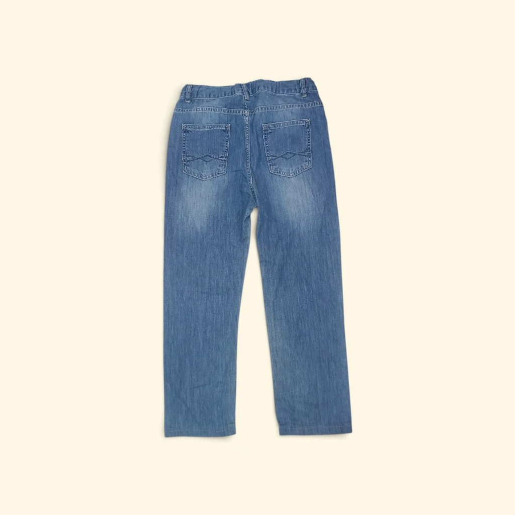 Açık Mavi Rahat Kesim 12-13 yaş Denim Jean - 2