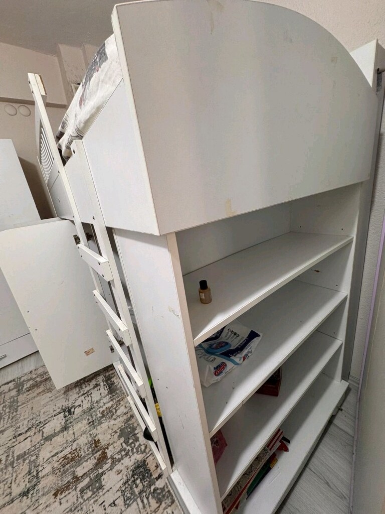 cocuk yatak odası takım kompleks yatak altta oyun odası beyaz iyi duru - 2