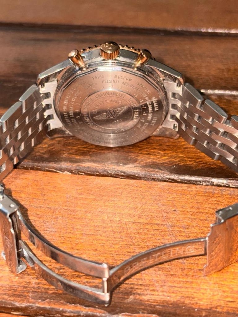 Breitling Navitimer World GMT Tasarım Kol Saati - Çelik Çift Renk - 2