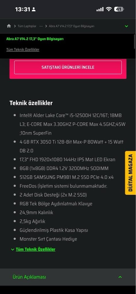 Monster Dizüstü Bilgisayar - 5