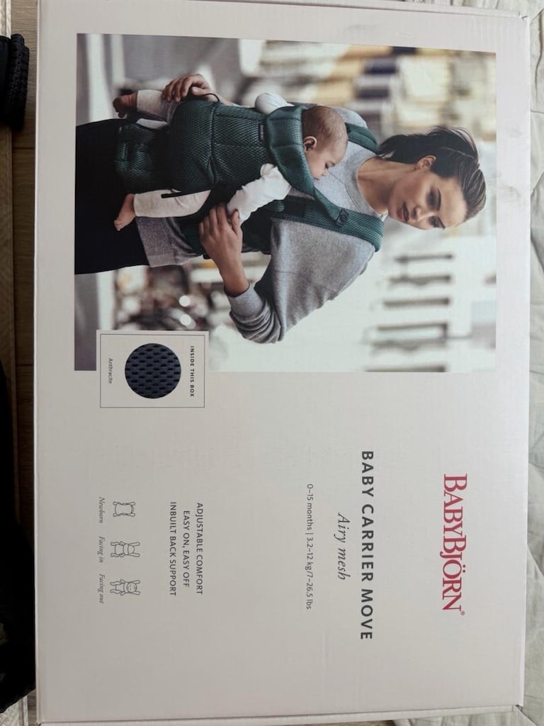 BabyBjörn Move 3D Mesh Anthracite Kanguru - Kutulu - Çok Temiz - 3