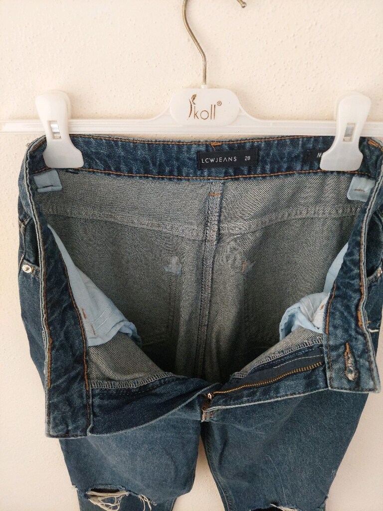 LCW MOM fit yırtık detay yüksek bel Kadın Jean pantolon - 6