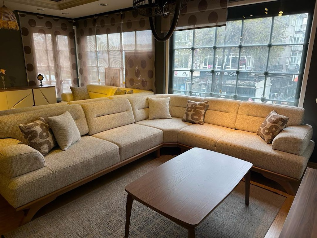 Sıfır.. Açilabilir Yatakli 270x320 London L Köşe Koltuk Takimi - 4