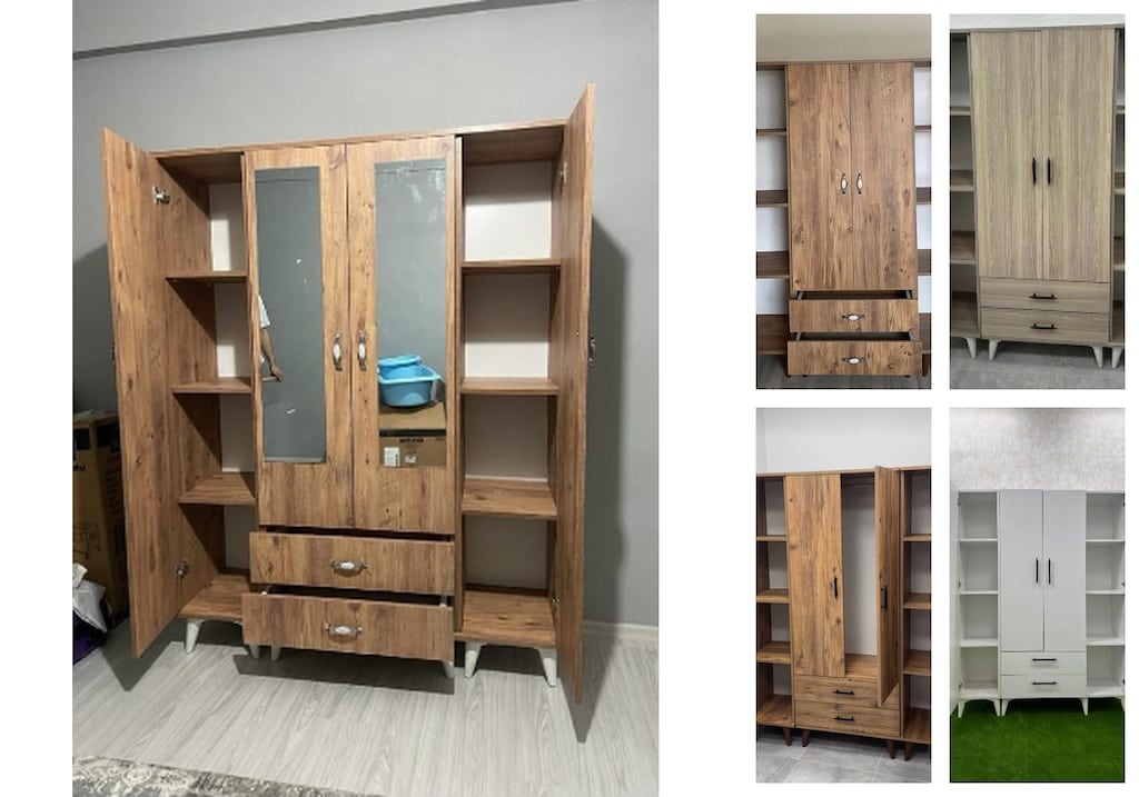 4 kapaklı elbise dolabı kqwncappkn - 5