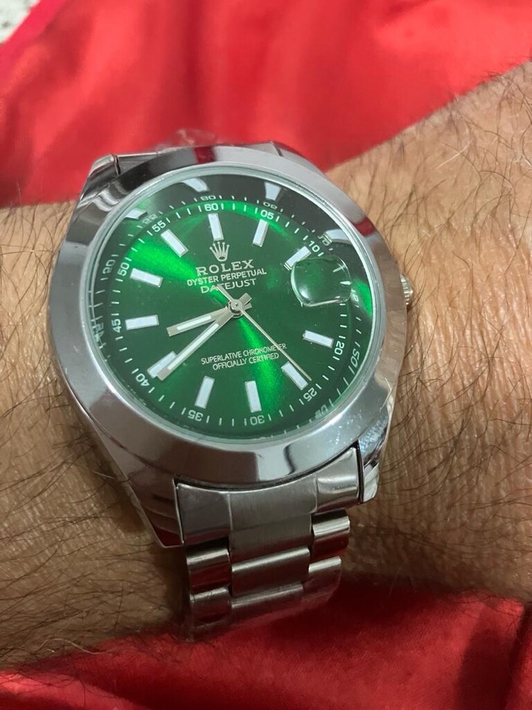 Rolex Oyster Perpetual Datejust Yeşil Kadranlı erkek kol saati… - 2