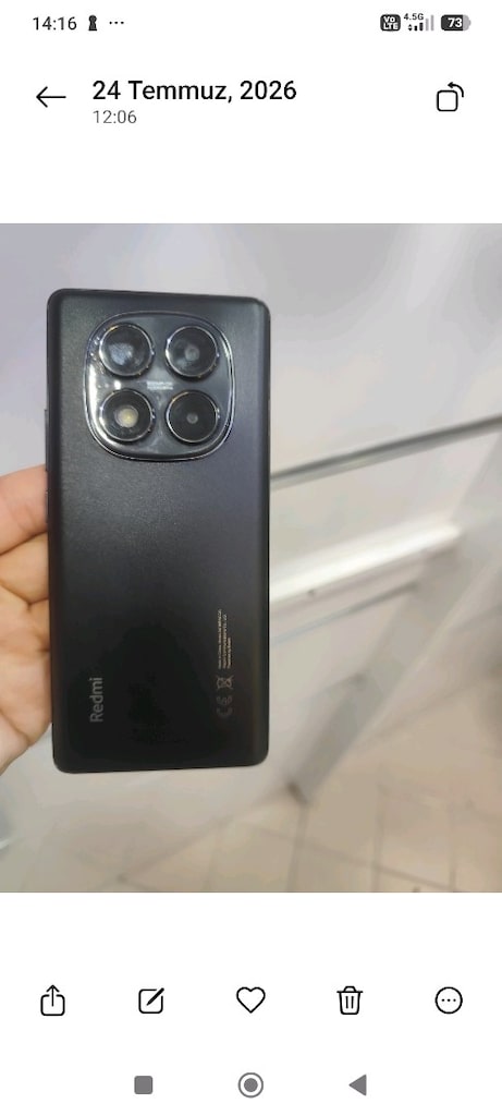 xiamio redmi not 14 pro 5 g 256 GB 8 ram üst cam az catlak engel degil - 3