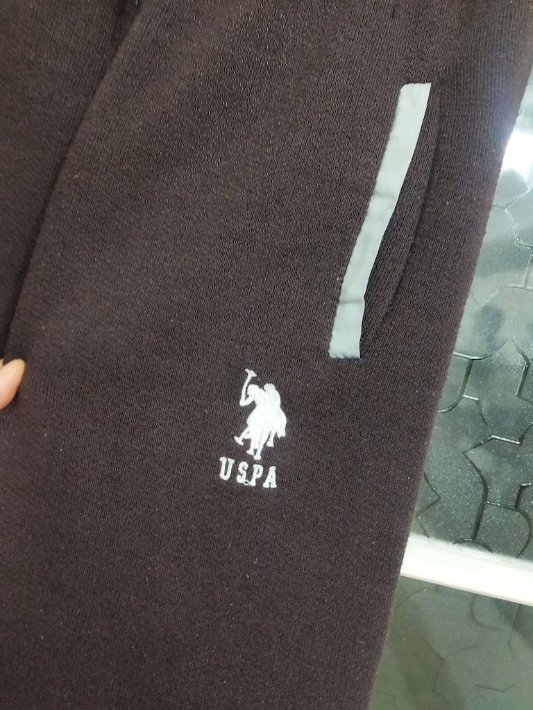 USPA Koyu mürdüm erkek alt eşofman - 7