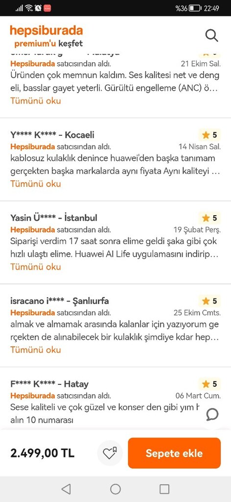 HUAWEI Freebuds SE 4 ANC kablosuz kulaklık - 5