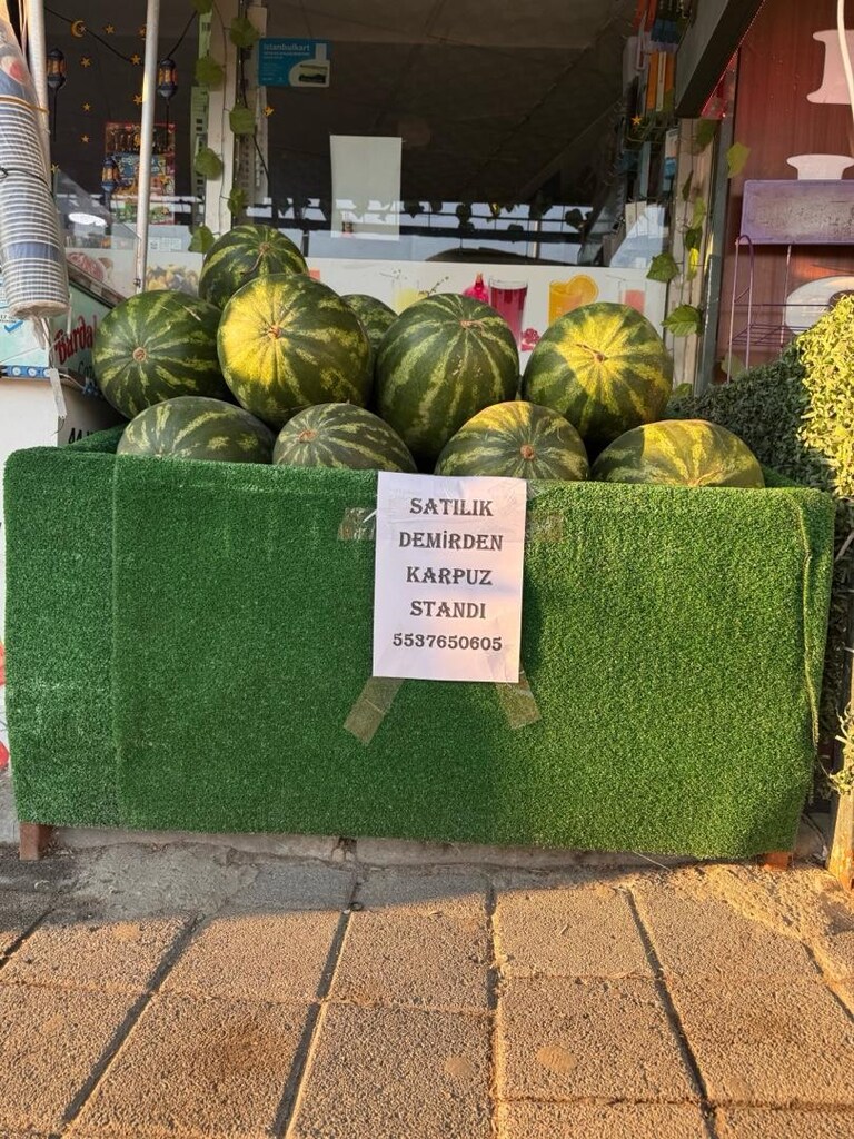 karpuz standı demirden ölçüler eni 115 cm boyu 120 cm derinlik 37 cm - 2