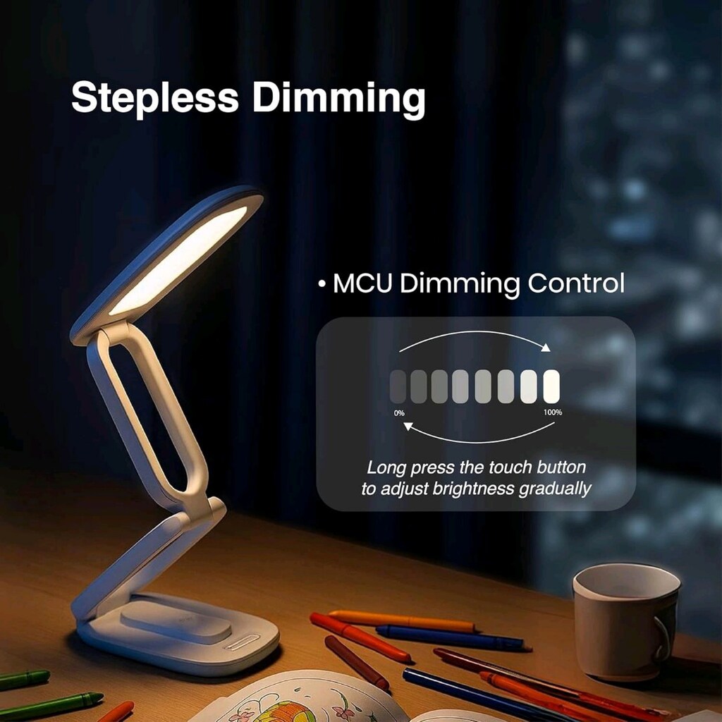 Soft Led Masa Lambası 4W Şarjlı Katlanır Gece Lambası - 4