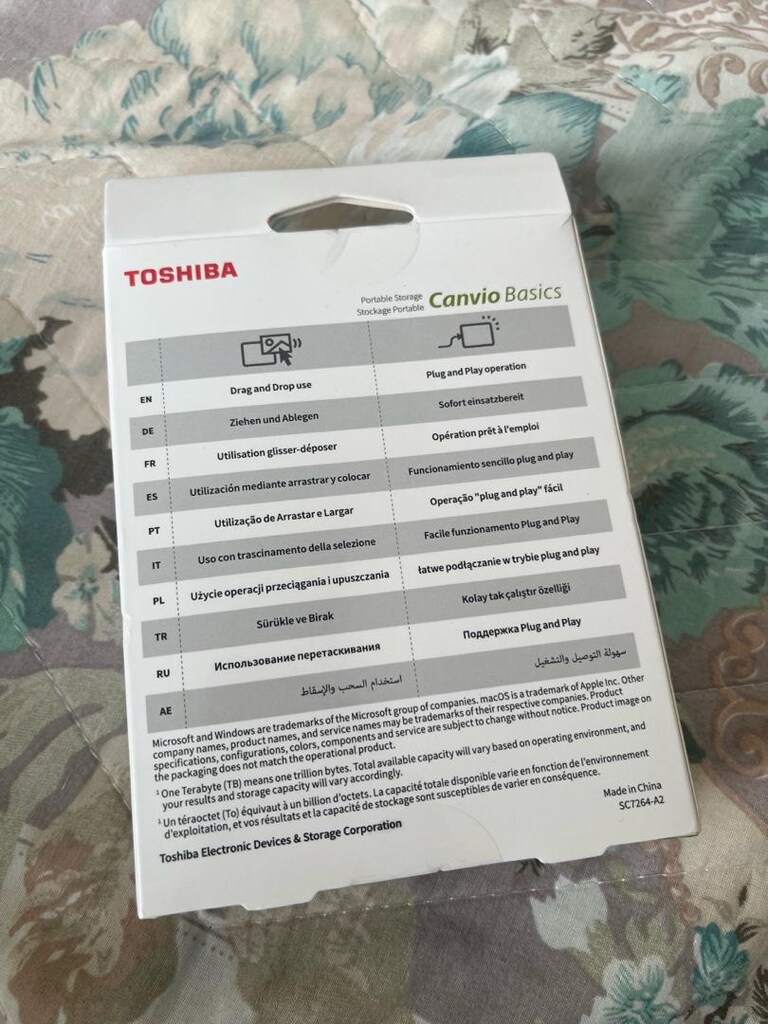 Sıfır Kapalı Kutu Toshiba Canvio Basics 2TB Harici Hard Disk (Kılıflı - 2