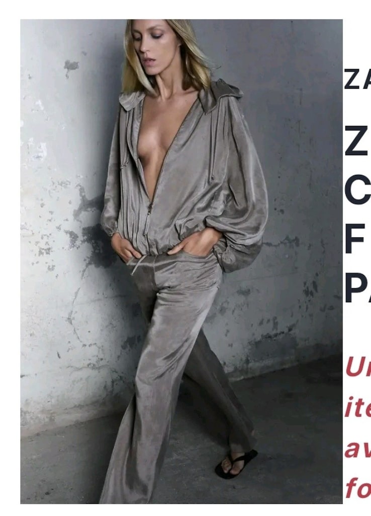 ZARA TENCEL TAKIM bomber ceket pantolon L XL İpekyol vakko mango