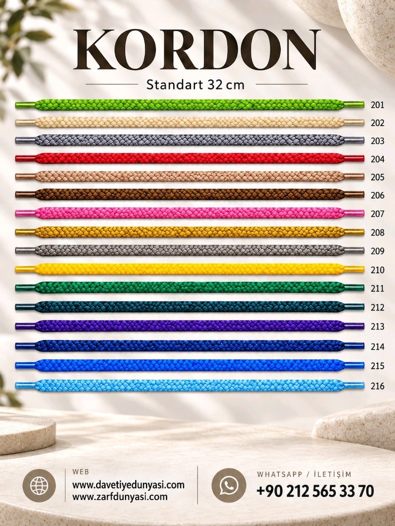 Kordon 32cm 1000 Çift Poşet İpi - 2