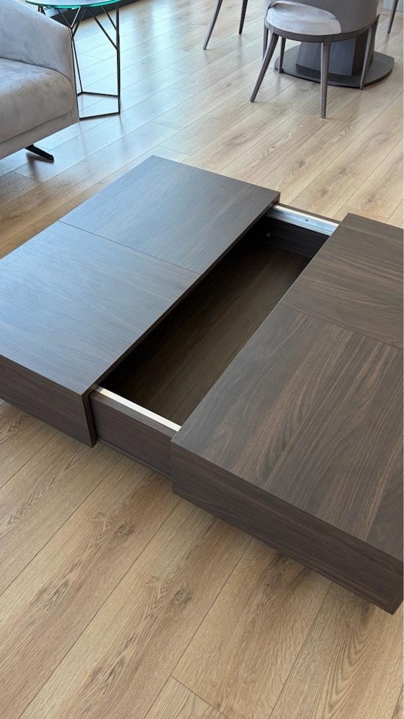 Lazzoni Tekerlekli Depolu Orta Sehpa 100x100 cm - 3